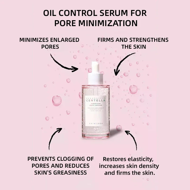 Korean Centella Pink Salt Pore Care Fresh Toner Ampoule Facial Serum Deep Cleanser and Face Cream Skincare Original Products Set