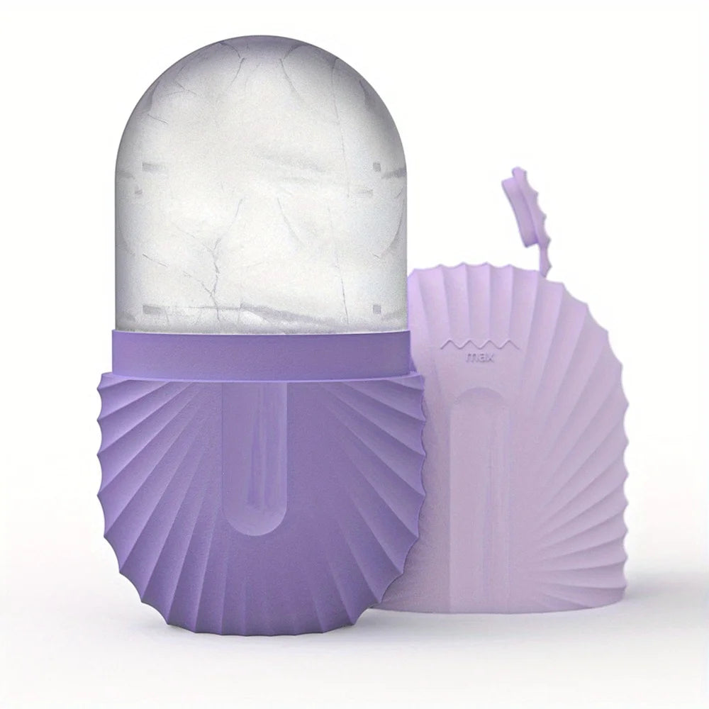 Ice Face Roller Facial Skincare Ice Roller Set, Stainless Steel Facial Roller Gua Sha Face Tool Face Massage Roller Mold Cube